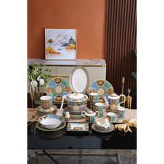 Blue Gold Palace Medallion Dinnerware Set