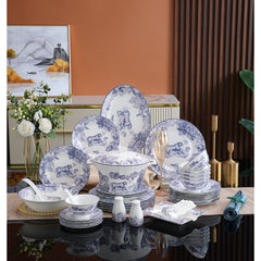 Indigo Forest Tiger Dinnerware Set