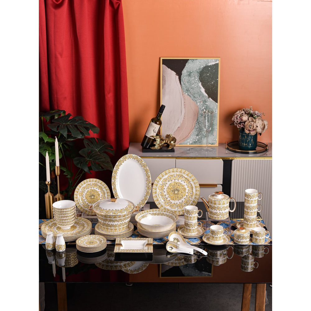 Golden Crown Garland Medallion Dinnerware Set