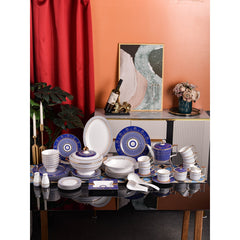 Royal Blue Gold Radial Dinnerware Set