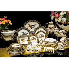 Royal Horse Ethnic Border Dinnerware Set