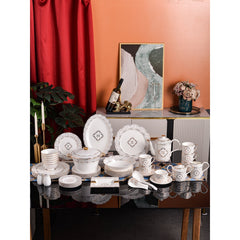 Ivory Diamond Monogram Dinnerware Set