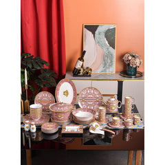 Pink Gold Palace Arch Medallion Dinnerware Set