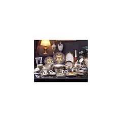 Royal Blue Black Gold Baroque Trophy Dinnerware Set