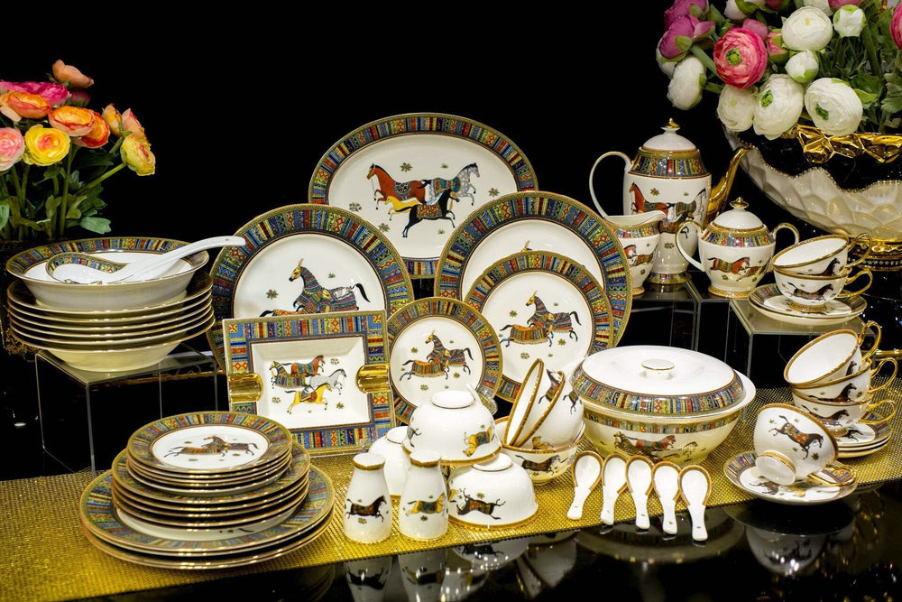 Royal Horse Ethnic Border Dinnerware Set